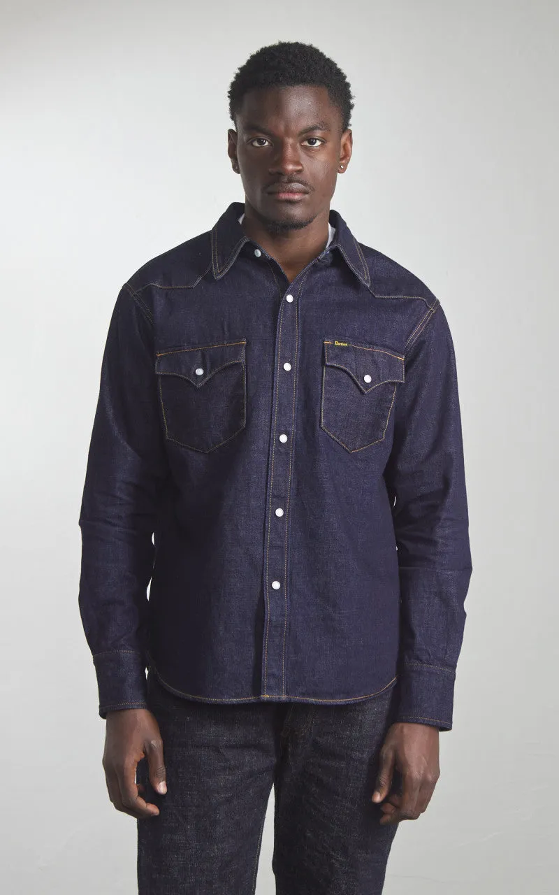 Studio D'Artisan D5571 Selvedge Denim Western Shirt One Wash Indigo sold by Cultizm product image thumbnail 5