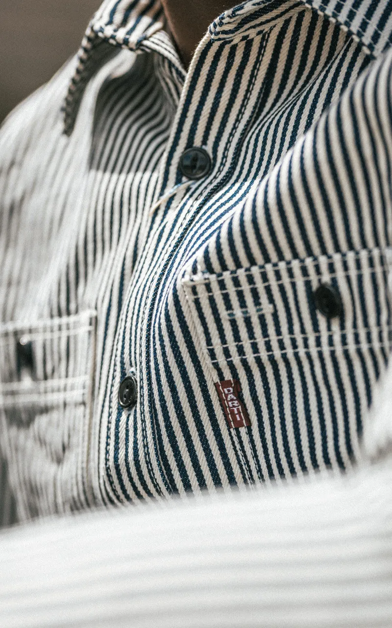 Studio D'Artisan D5335H Heavy Japanese Hickory Stripe Work Shirt Indigo sold by Cultizm product image thumbnail 4