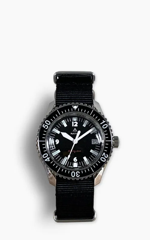 Naval Watch Company MIL-05 Automatic Royal Military Diver Watch Silver/Black sold by Cultizm
