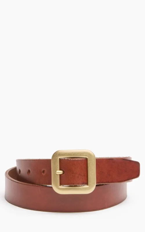 Jean Dessel Heavy Square Buckle Belt 3cm Cognac sold by Cultizm