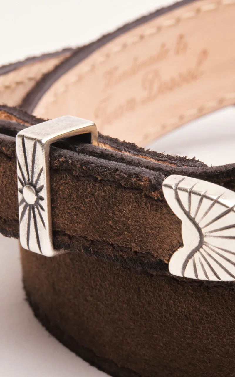 Jean Dessel Western Belt Suede Lines Less Buckle Brown sold by Cultizm product image thumbnail 4