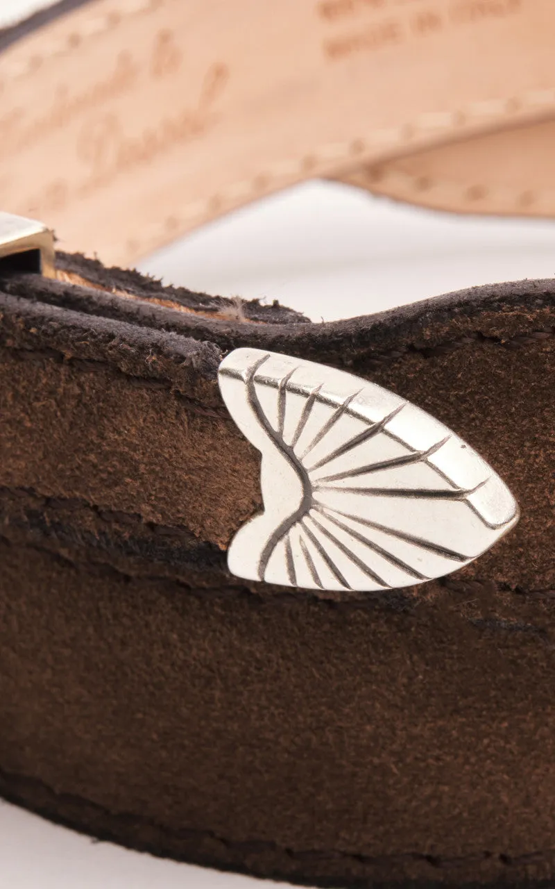 Jean Dessel Western Belt Suede Lines Less Buckle Brown sold by Cultizm product image thumbnail 5