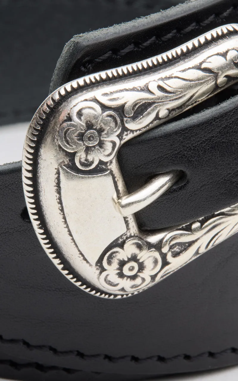 Jean Dessel Western Belt Flowers Buckle Black sold by Cultizm product image thumbnail 3