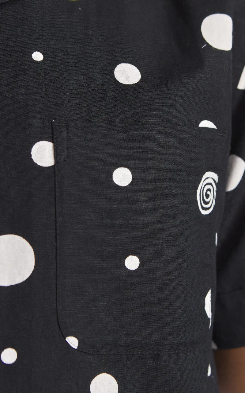 3sixteen Vacation Shirt Polka Dot Black sold by Cultizm product image thumbnail 3