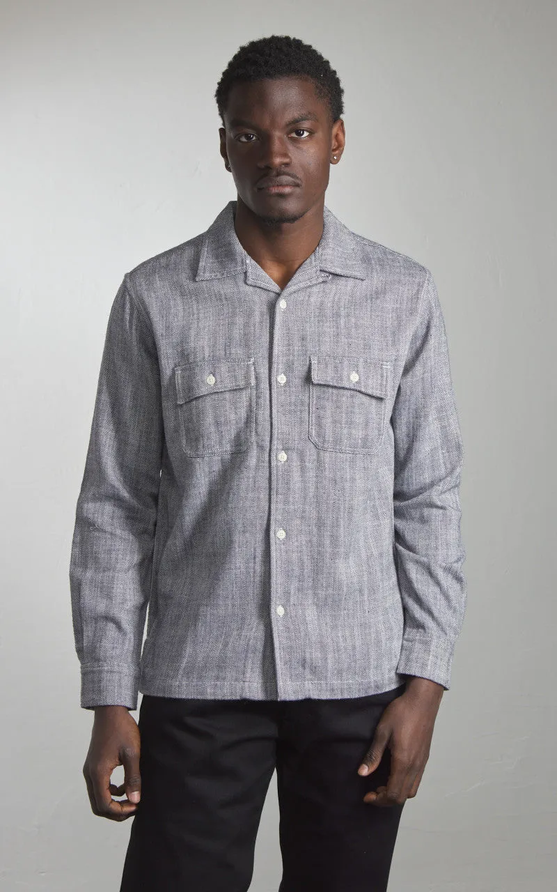 3sixteen Camp Shirt HBT Cotton/Linen Black sold by Cultizm product image thumbnail 2