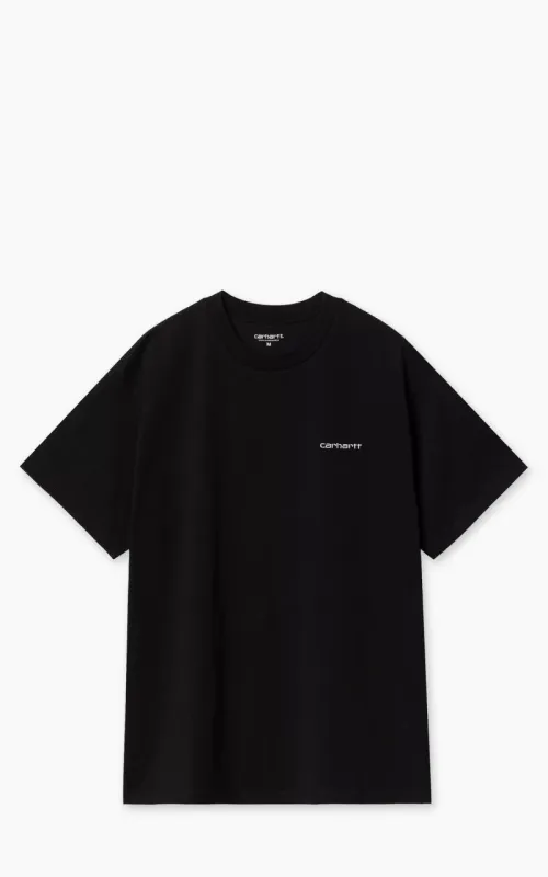 Carhartt WIP S/S Script Embroidery T-Shirt Black/White sold by Cultizm