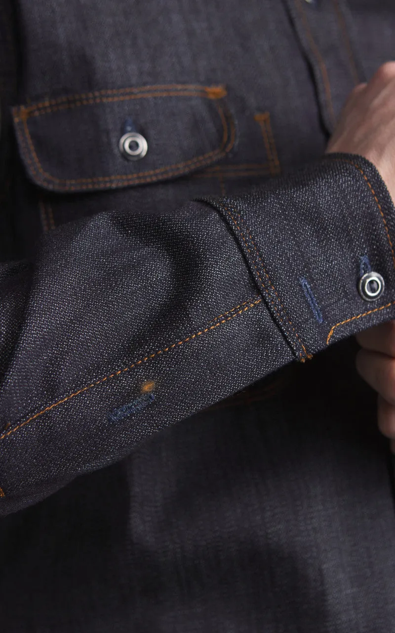 Tellason Topper Denim Shirt Unwashed Indigo 7.5oz sold by Cultizm product image thumbnail 5