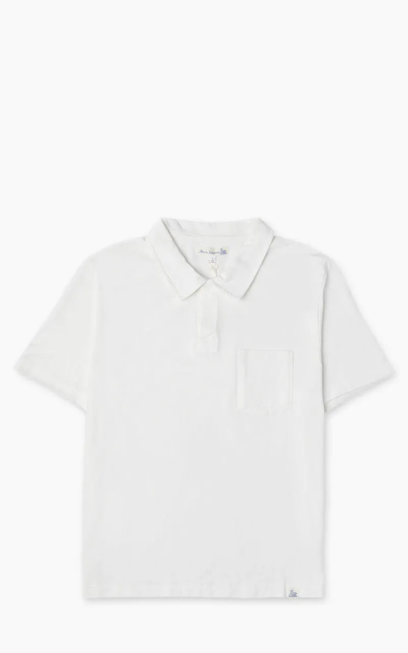 Merz b. Schwanen POLO01 Polo Tee White sold by Cultizm