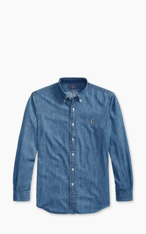 Polo Ralph Lauren Custom Fit Denim Shirt Blue sold by Cultizm