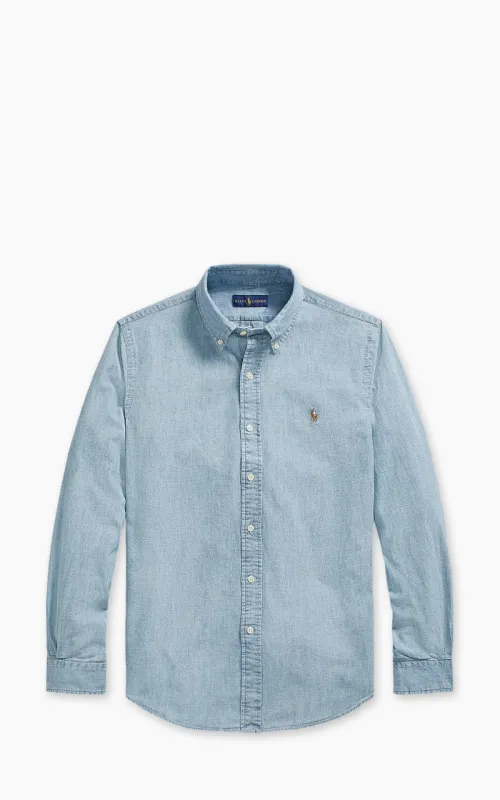 Polo Ralph Lauren Custom Fit Chambray Shirt Blue sold by Cultizm