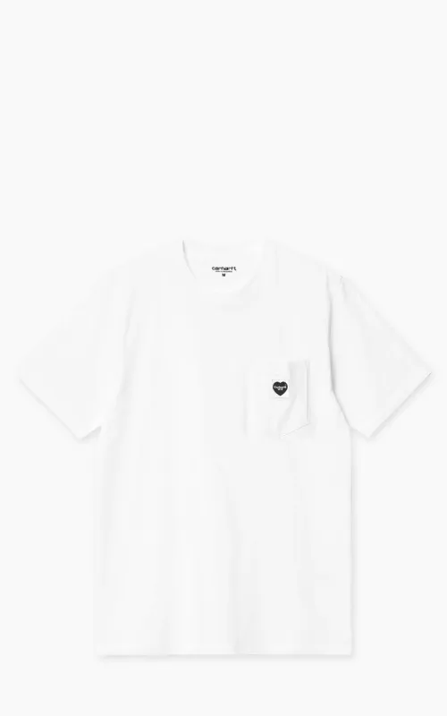 Carhartt WIP S/S Pocket Heart T-Shirt White/Black sold by Cultizm