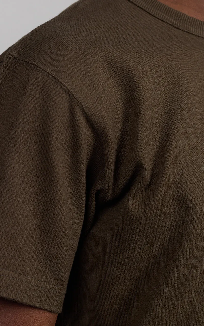 Wonder Looper Double Heavyweight Crewneck T-Shirt Khaki sold by Cultizm product image thumbnail 5