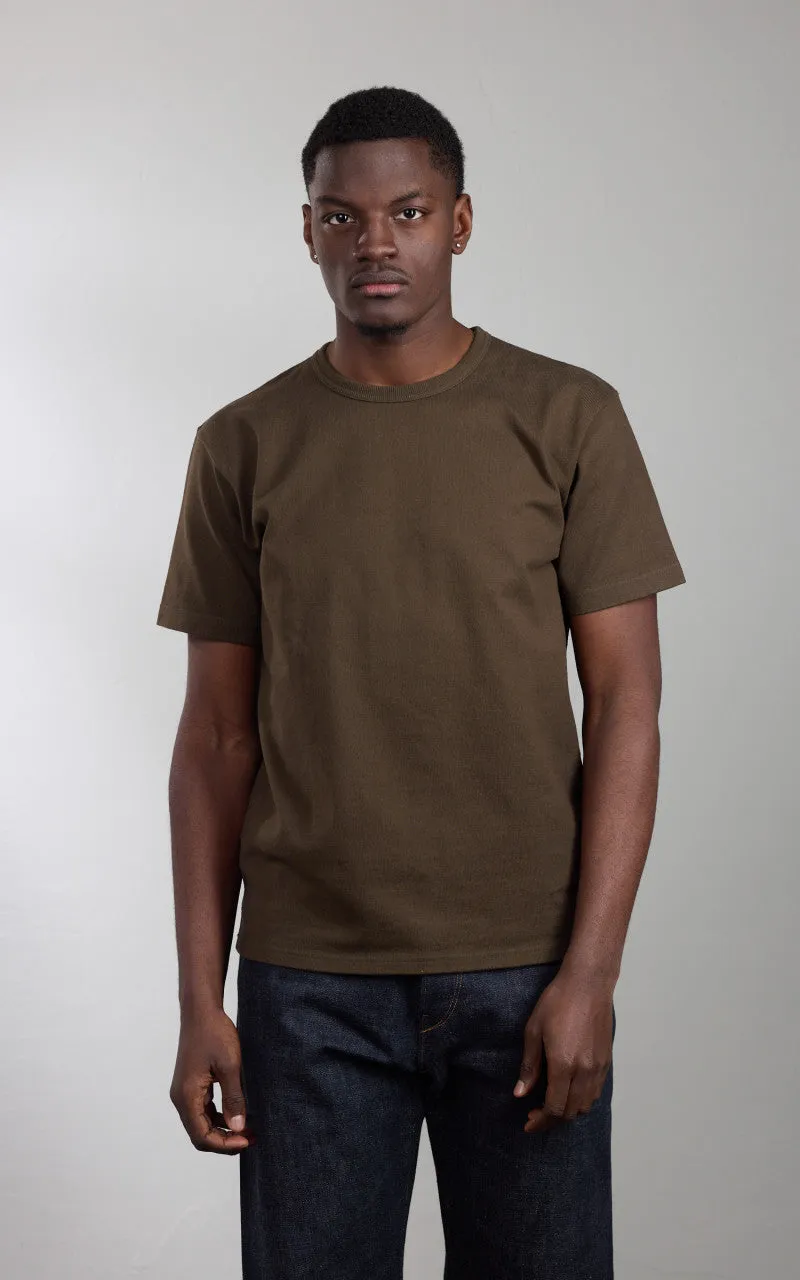 Wonder Looper Double Heavyweight Crewneck T-Shirt Khaki sold by Cultizm product image thumbnail 2