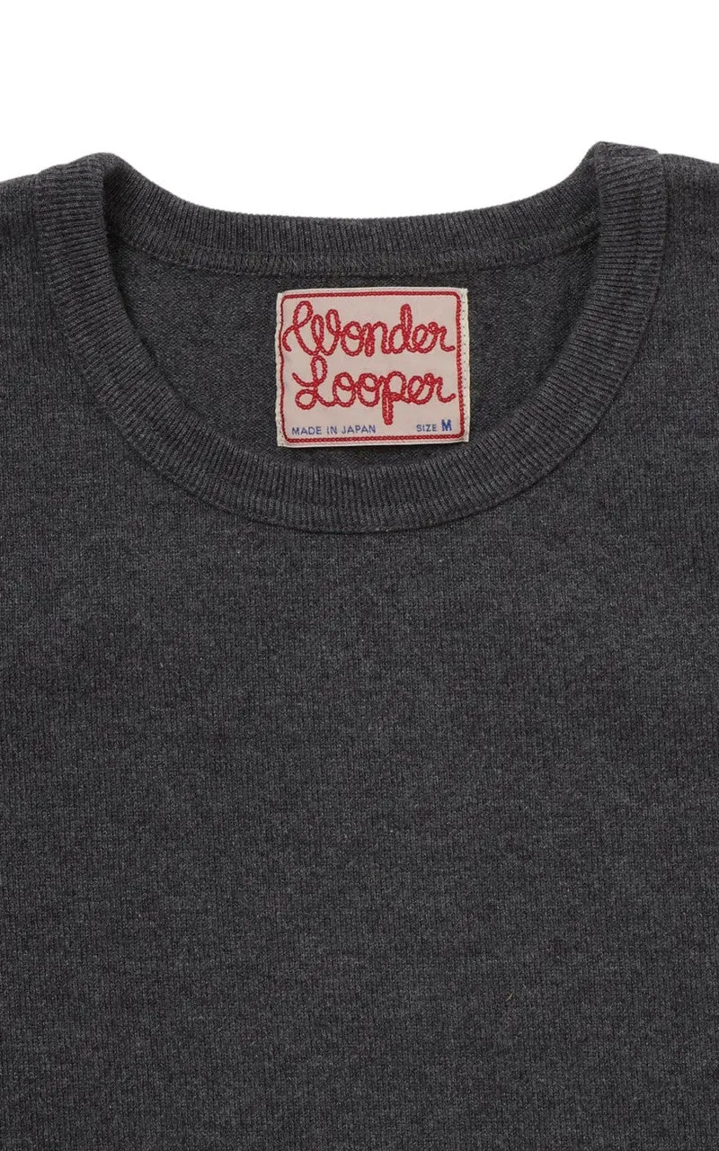 Wonder Looper Double Heavyweight Crewneck T-Shirt Charcoal sold by Cultizm product image thumbnail 3