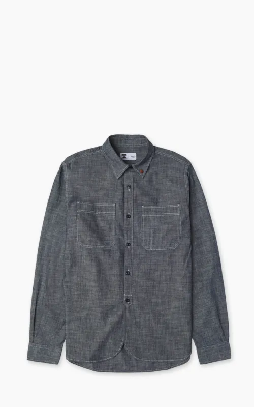 Tellason Fisher Shirt New Chrambray Blue sold by Cultizm