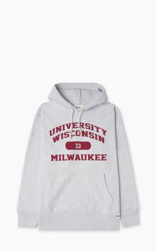 Houston U.S. Cotton R/V Hoodie Wisconsin Heather Grey sold by Cultizm