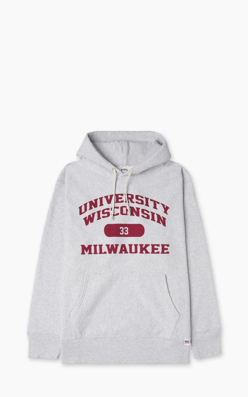 Houston U.S. Cotton R/V Hoodie Wisconsin Heather Grey sold by Cultizm