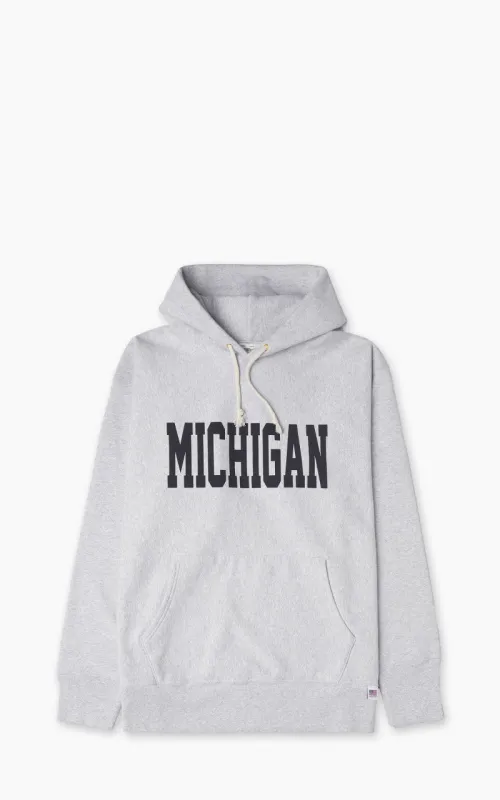 Houston U.S. Cotton R/V Hoodie Michigan Heather Grey sold by Cultizm