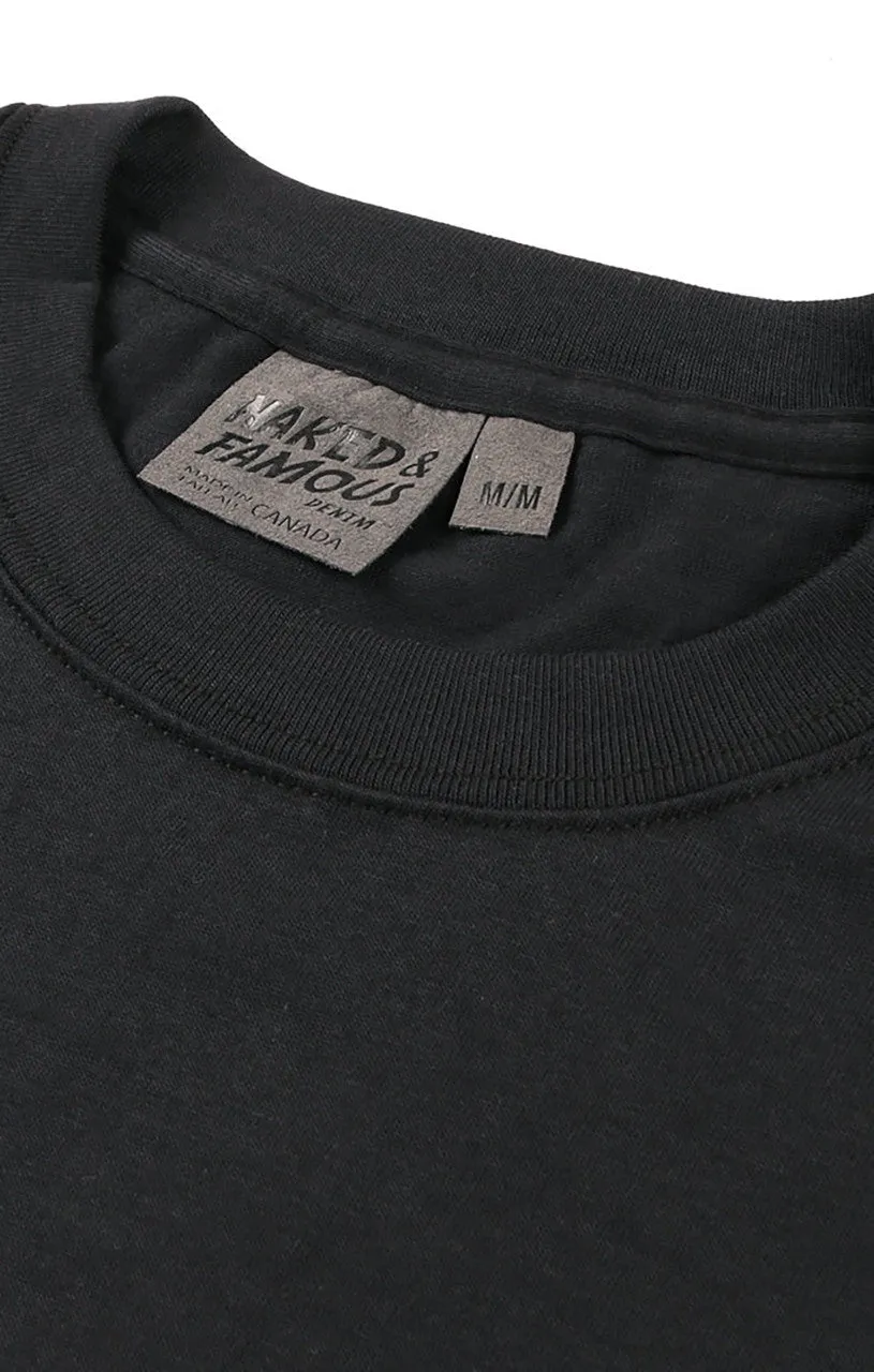 Naked & Famous Denim Circular Knit T-Shirt Black sold by Cultizm product image thumbnail 5