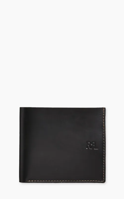 RRL Leather Billfold Wallet Black Over Brown sold by Cultizm