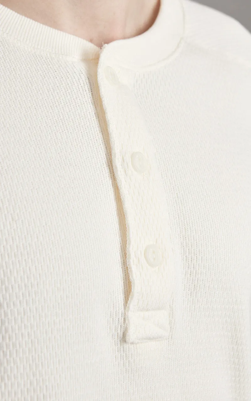 Houston Heavy Thermal L/S Henley Offwhite sold by Cultizm product image thumbnail 5