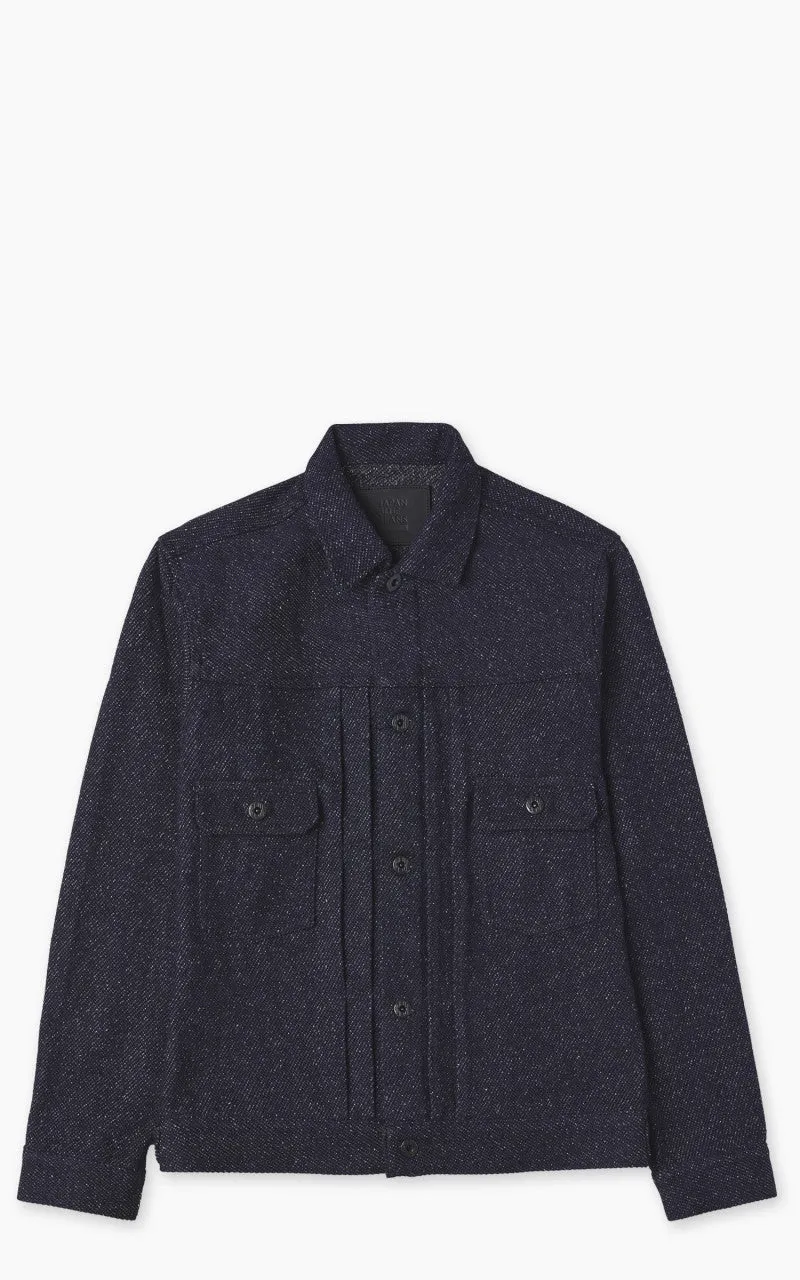 Japan Blue JBGJ1013 Type 2 Tweed Denim Jacket Dark Indigo 12oz sold by Cultizm