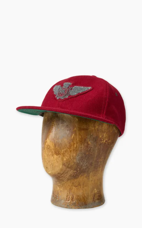 RRL Bullion Wool-Blend Felt Ball Cap Deep Red sold by Cultizm