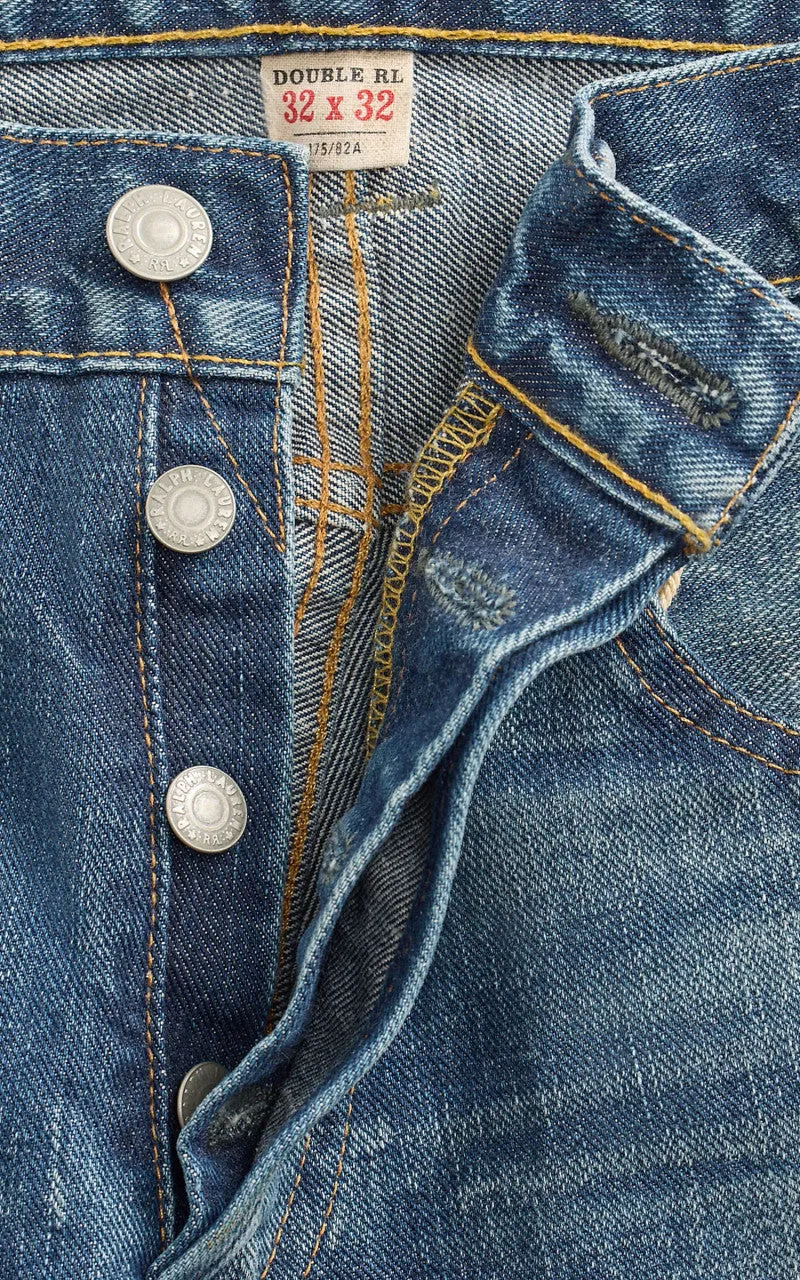 RRL Slim Boot Sutton Repaired Selvedge Jean Sutton Wash sold by Cultizm product image thumbnail 2