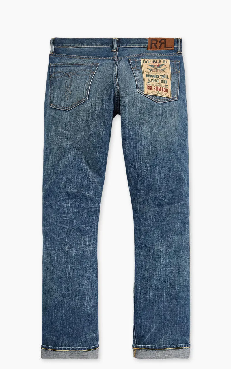 RRL Slim Boot Sutton Repaired Selvedge Jean Sutton Wash sold by Cultizm product image thumbnail 3