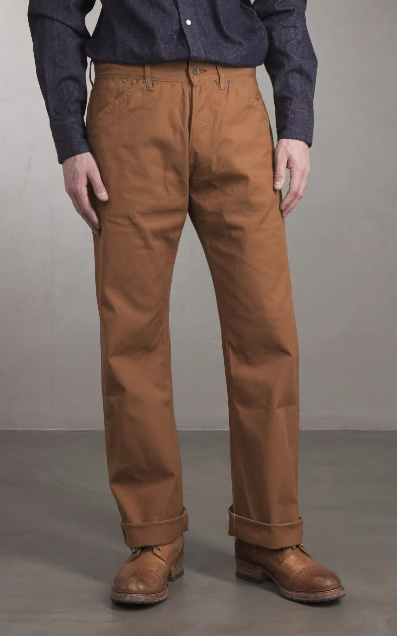 Stevenson Overall Co. Visalia Canvas Trouser Selvedge Brown sold by Cultizm product image thumbnail 2