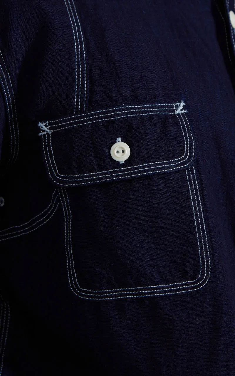Pherrow's 770WS Denim Work Shirt Indigo sold by Cultizm product image thumbnail 4