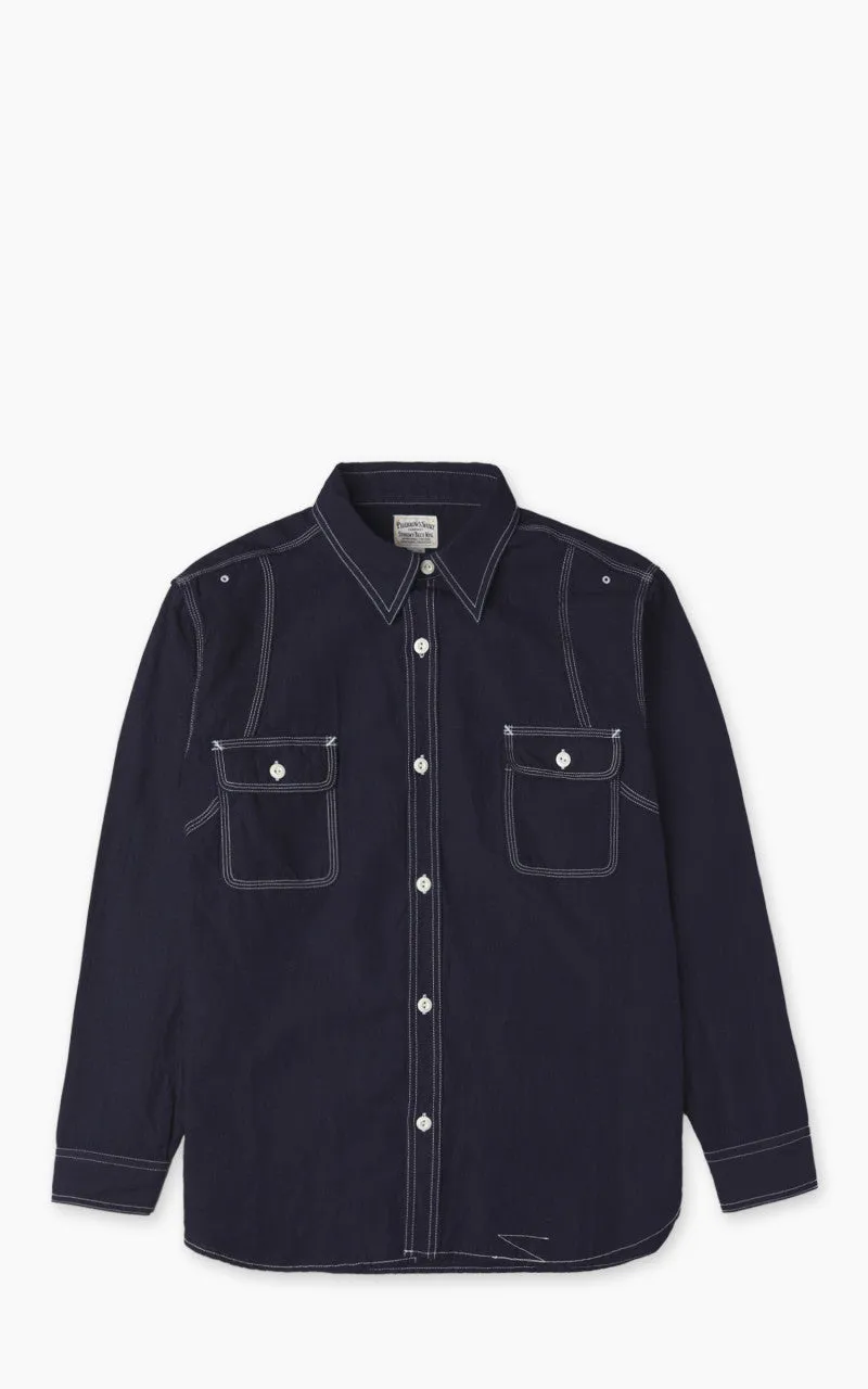 Pherrow's 770WS Denim Work Shirt Indigo sold by Cultizm