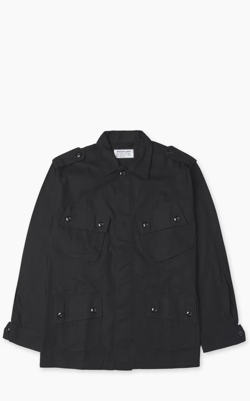 Houston Jungle Fatigue Jacket Cotton Poplin Black sold by Cultizm