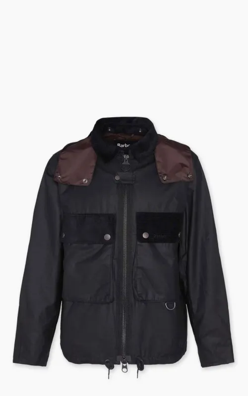 Barbour Re-Engineered Waxed Spey Jacket Black sold by Cultizm