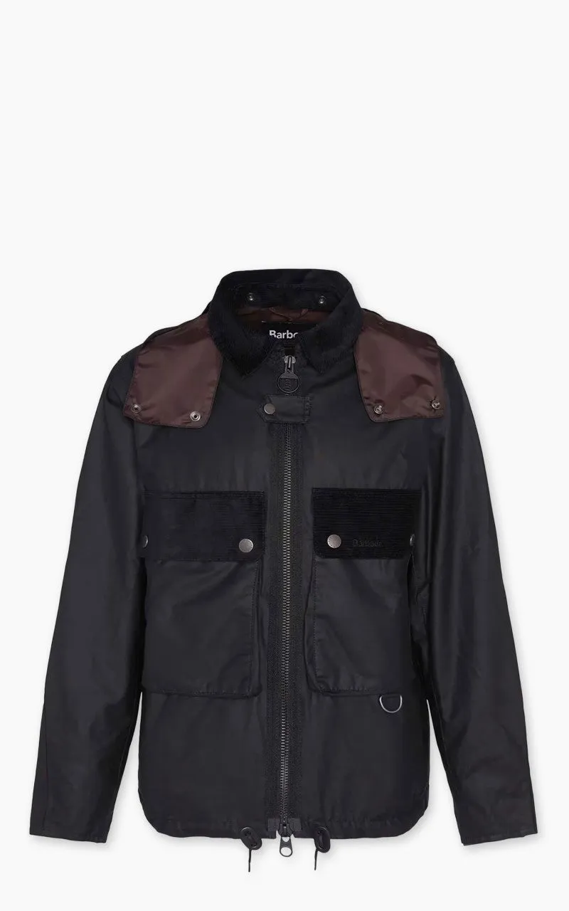 Barbour Re-Engineered Waxed Spey Jacket Black sold by Cultizm