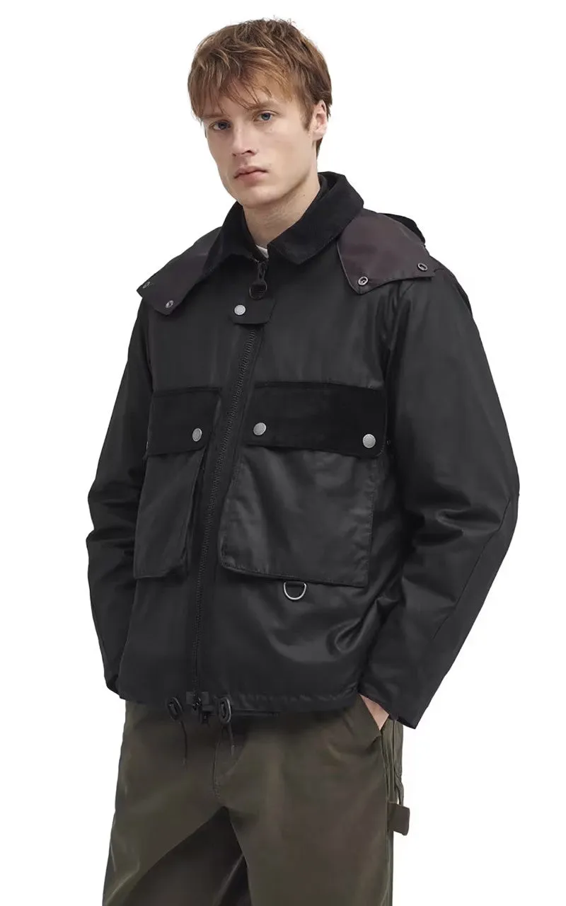 Barbour Re-Engineered Waxed Spey Jacket Black sold by Cultizm product image thumbnail 2