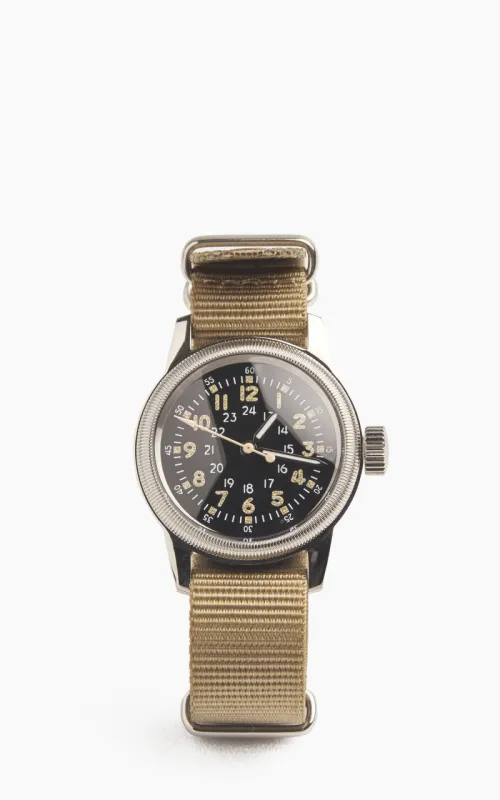 M.R.M.W. A-17 Vintage Military Watch Khaki Nylon Strap sold by Cultizm
