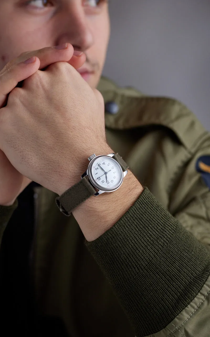 M.R.M.W. A-11 Military Watch 12H Dial Cotton Strap White sold by Cultizm product image thumbnail 2