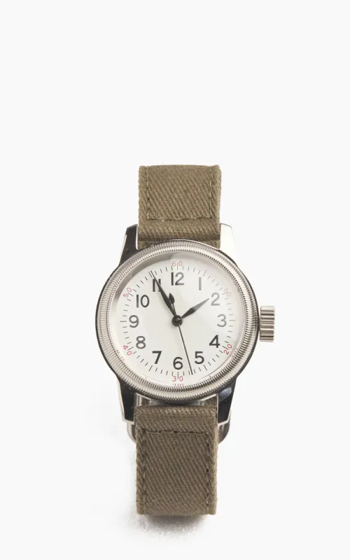 M.R.M.W. A-11 Military Watch 12H Dial Cotton Strap White sold by Cultizm
