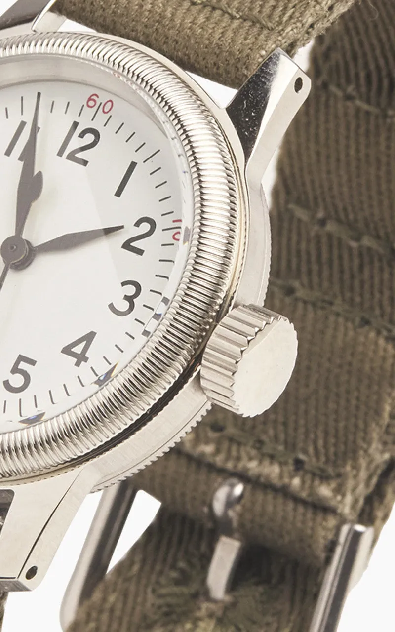 M.R.M.W. A-11 Military Watch 12H Dial Cotton Strap White sold by Cultizm product image thumbnail 4