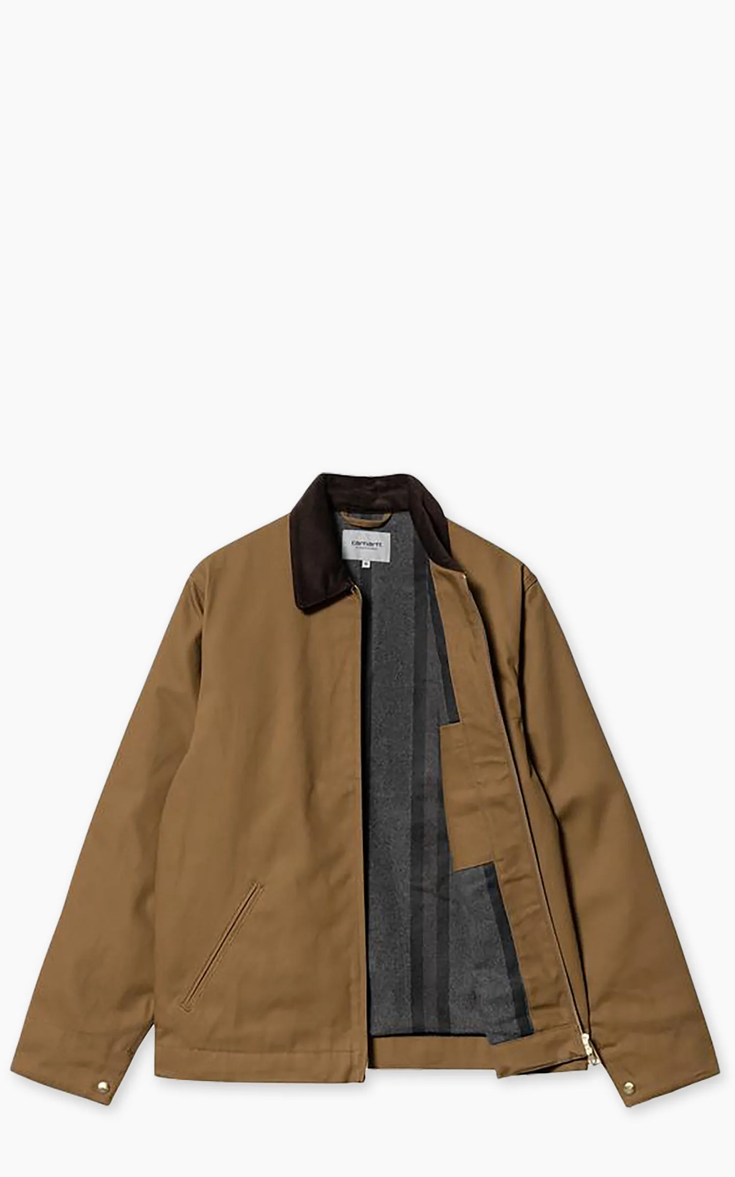 Carhartt WIP Detroit Jacket Winter Dearborn Canvas Rigid Hamilton Brown/Tobacco sold by Cultizm product image thumbnail 3