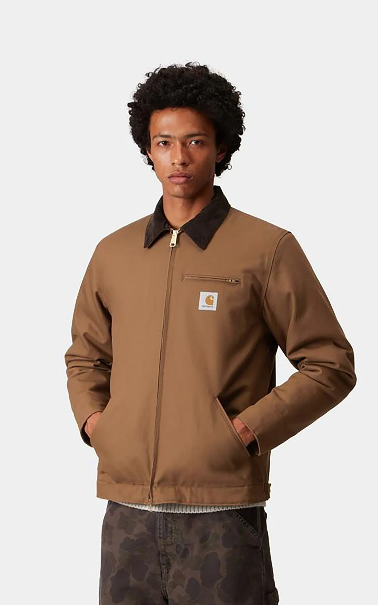 Carhartt WIP Detroit Jacket Winter Dearborn Canvas Rigid Hamilton Brown/Tobacco sold by Cultizm product image thumbnail 4