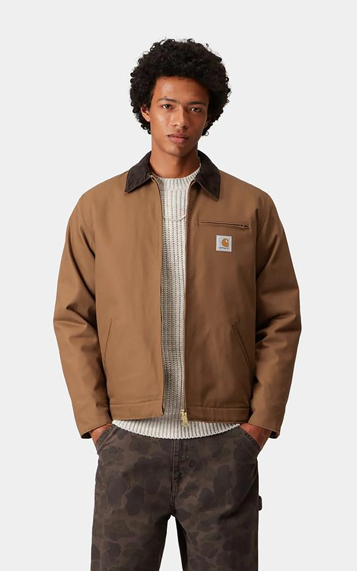 Carhartt WIP Detroit Jacket Winter Dearborn Canvas Rigid Hamilton Brown/Tobacco sold by Cultizm product image thumbnail 2