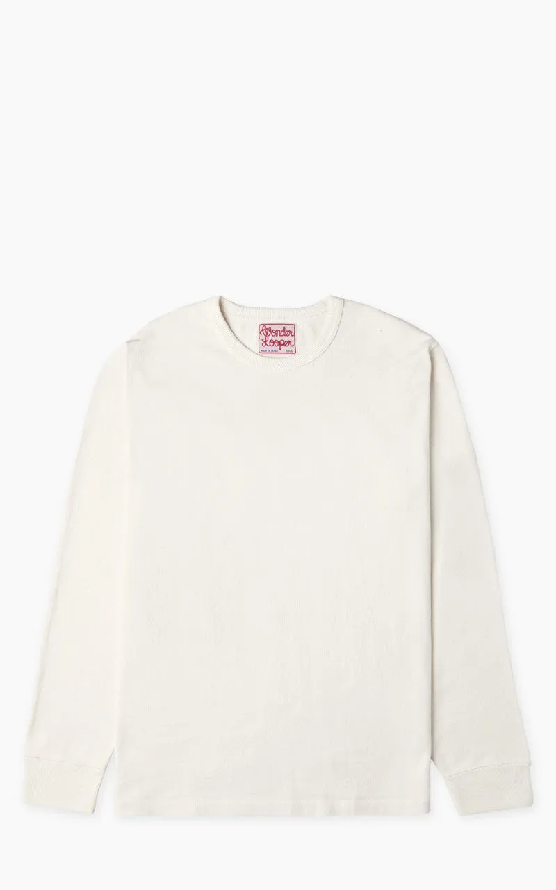 Wonder Looper Double Heavyweight Longsleeve T-Shirt Ecru sold by Cultizm