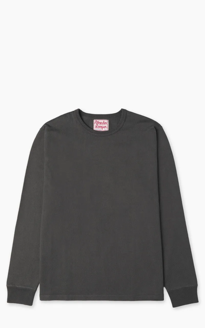 Wonder Looper Double Heavyweight Longsleeve T-Shirt Sumi Black sold by Cultizm