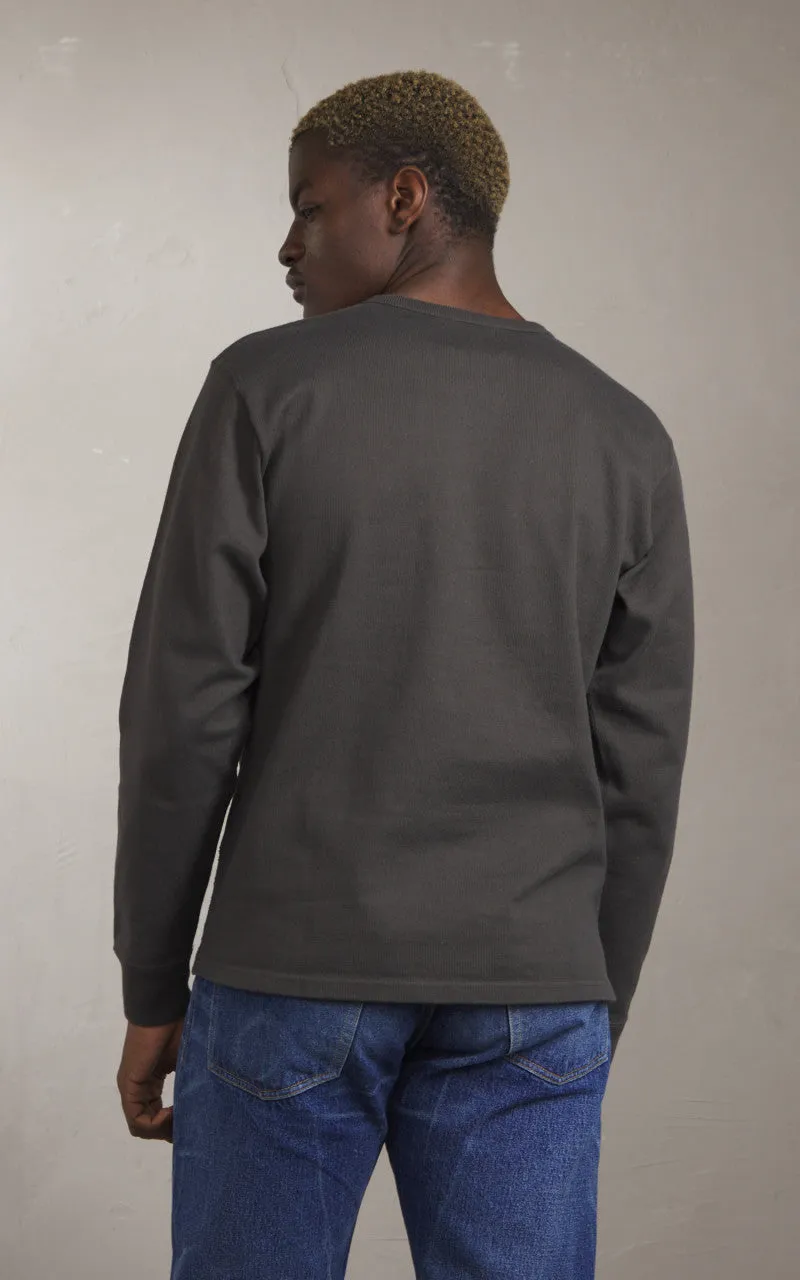 Wonder Looper Double Heavyweight Longsleeve T-Shirt Sumi Black sold by Cultizm product image thumbnail 4