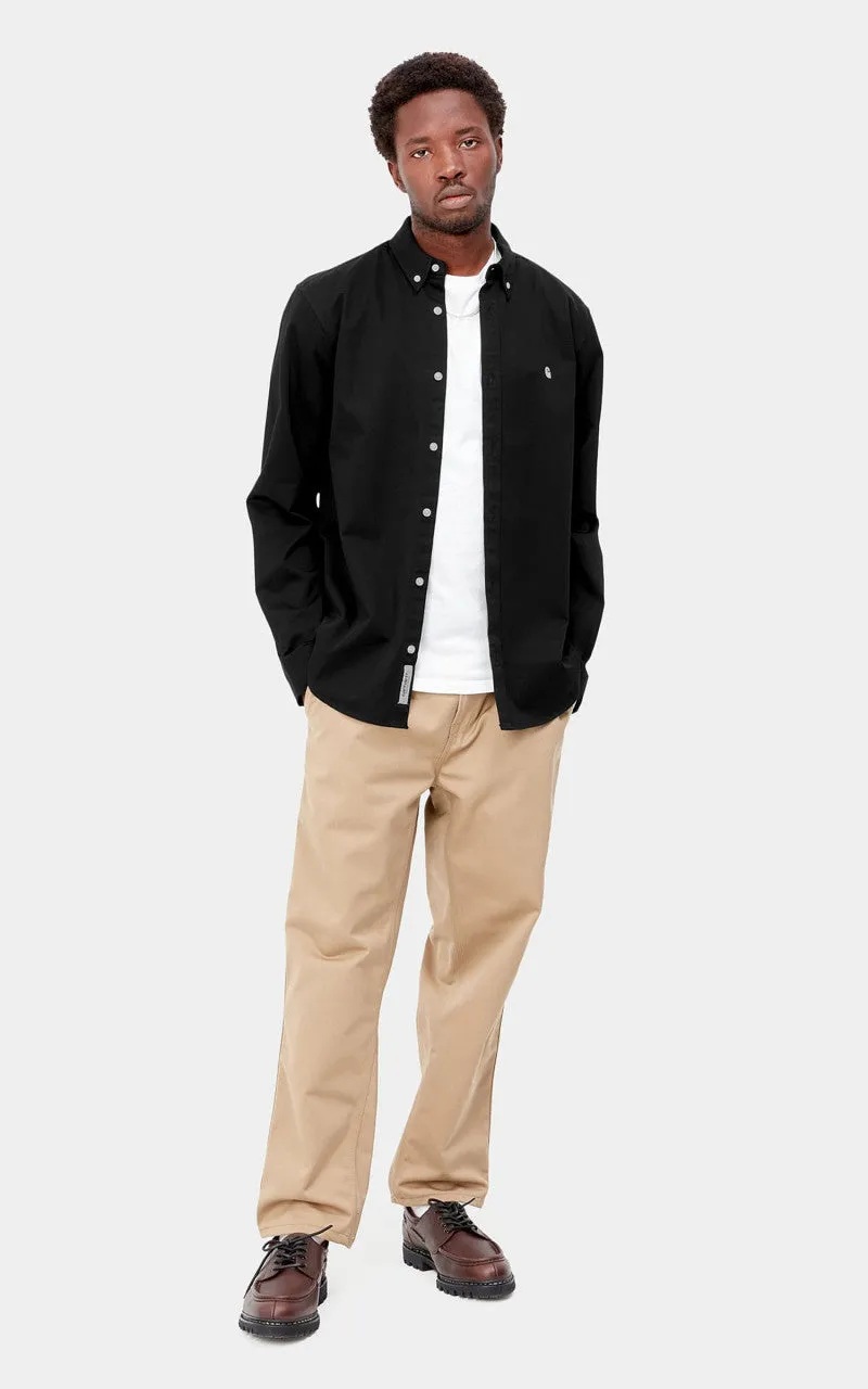 Carhartt WIP L/S Madison Shirt Black/Wax sold by Cultizm product image thumbnail 4