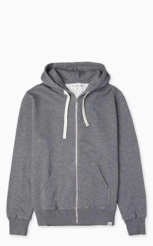 Merz b. Schwanen HDJKT02 Hooded Zip Jacket Grey Melange sold by Cultizm