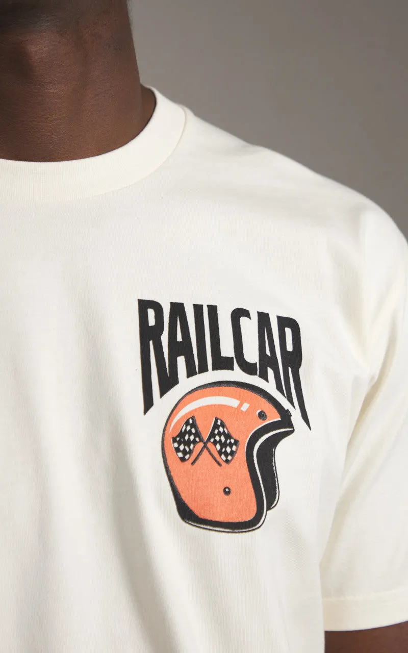 Railcar Fine Goods Helmet Race Division Tee Natural sold by Cultizm product image thumbnail 5