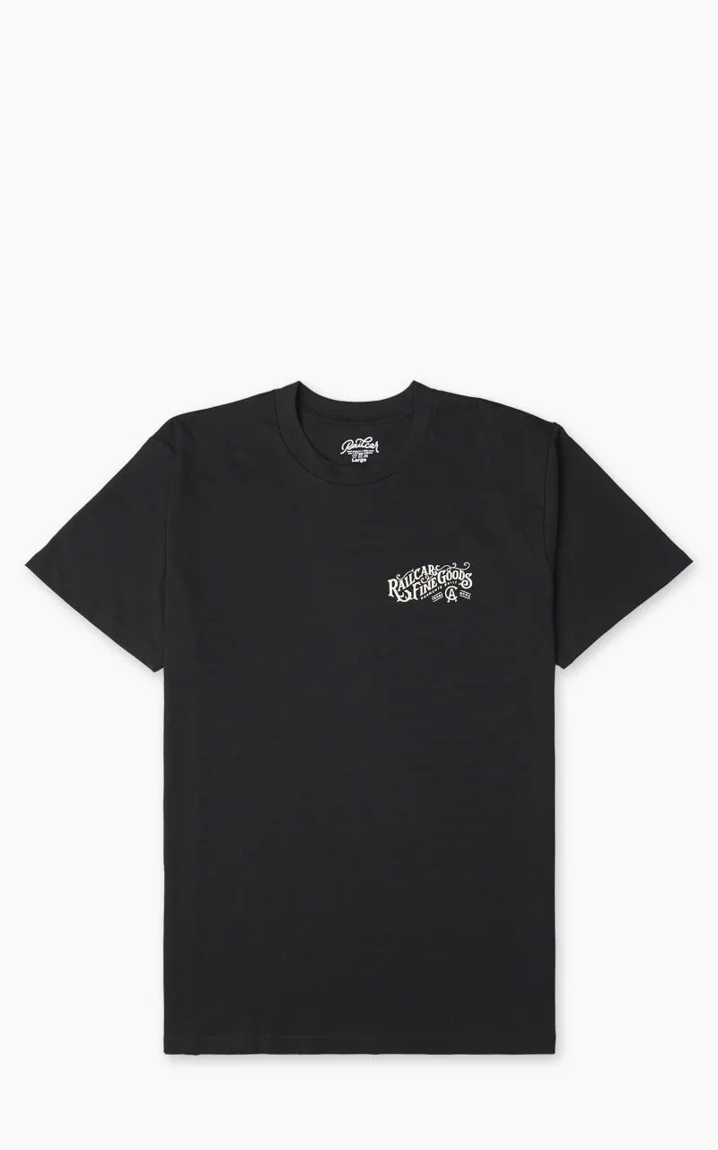 Railcar Fine Goods Typography Logo Tee Black sold by Cultizm